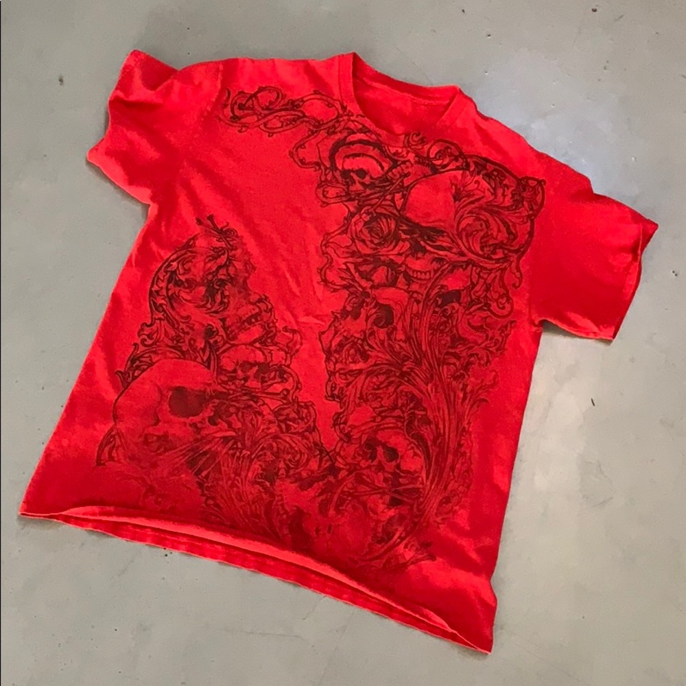 Red and black shirt with cool designs! - Picture 1 of 2